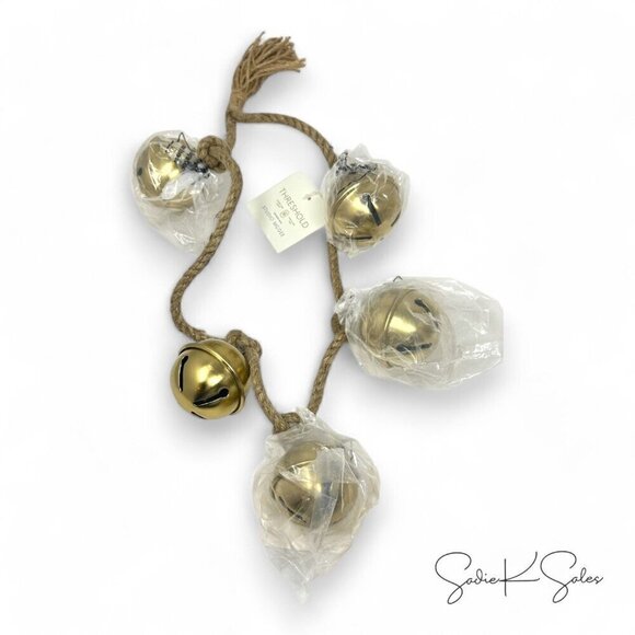 Threshold Studio McGee Decorative Hanging Bells Gold - Christmas 2024 - Picture 4 of 4